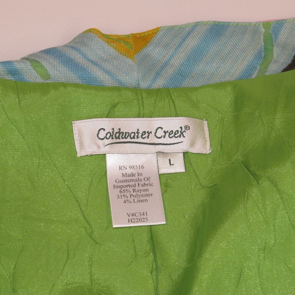 Coldwater Creek Large Brightly Colored Jacket - Picture 4 of 5